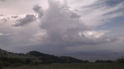 Thundershower cloud formation Stock Footage 54754186