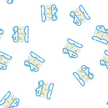 Thundersnow weather vector seamless pattern Stockillustratie