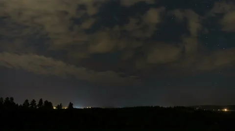 Thundersqualls on night sky Stock Footage 54741895