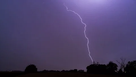 Thunderstorm-8k-loopable-open-field Video stock 77562001