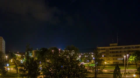 Thunderstorm afterglow Stock Footage 23574416