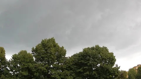 Thunderstorm and Dark Clouds Over Pistoia, Tuscany, Italy Stock Footage 345173639
