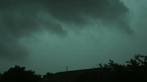 Thunderstorm and dark clouds with sheet lightening Stock Footage 24943756