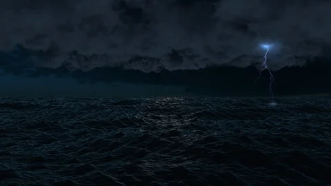 Thunderstorm and lightning during a storm. Stock Footage 119952567