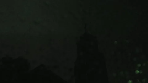 Thunderstorm and Lightning at night Stock Footage 230022596