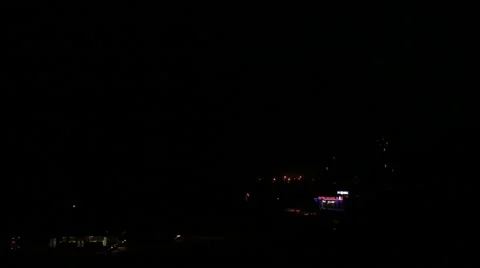 Thunderstorm and lightning in the night sky Stock Footage 67349964