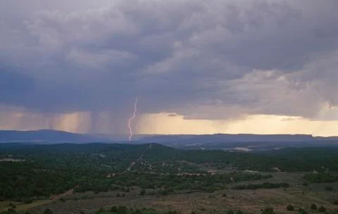 Thunderstorm and lightning Stock Photos