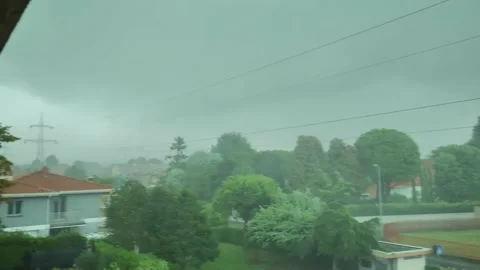 Thunderstorm and wind Stock Footage 135214182