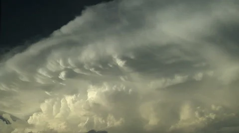 Thunderstorm Anvil at Sunset Stock Footage 54721398
