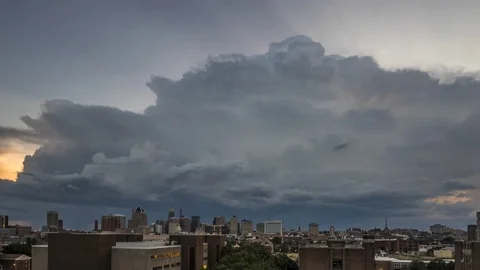 Thunderstorm Approaching Baltimore City Timelapse Stock Footage 82251182