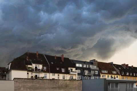 Thunderstorm - bielefeld - germany 2014 Stock Photos