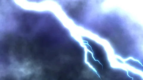 Thunderstorm, Blue lightning sparkling effect background. Stock Footage 289942397