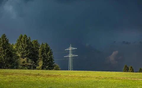  Thunderstorm cell over the Black Forest Grafenhausen, Germany, 1st Sept 2... Fotos Stock
