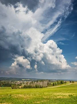  Thunderstorm cell over the Black Forest Weilheim, Germany, 1st Sept 2024:... Fotos Stock