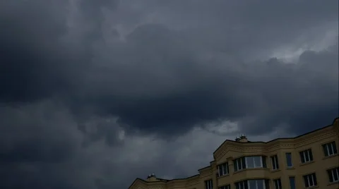 Thunderstorm in the city timelapse Stock Footage 68188955