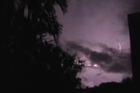 Thunderstorm cloud to cloud lightning 16x9 V2 Stock Footage 8691051