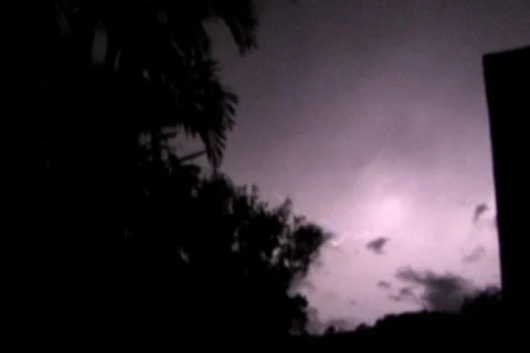 Thunderstorm cloud to cloud lightning 16x9 V3 Stock Footage 8691076