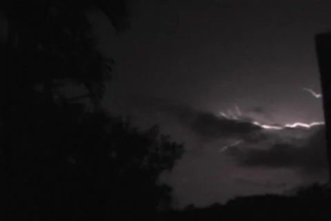 Thunderstorm cloud to cloud lightning 4x3 V3 Stock Footage 8743763