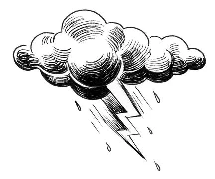 Thunderstorm cloud Stock Illustration