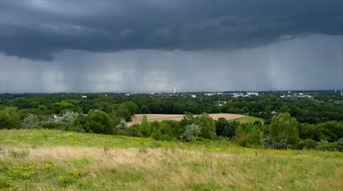 Thunderstorm cloud over bochum time lapse Stock Footage