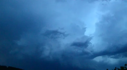 Thunderstorm in clouds Stock Footage 52492353