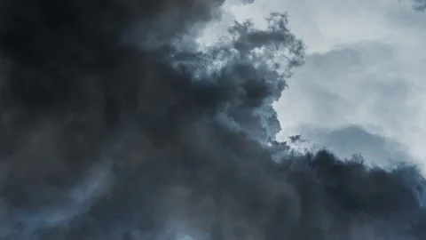 Thunderstorm Clouds  With Lightning. 4K Timelapse Loop Stock Footage 170895522
