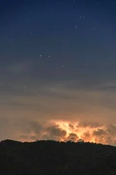 Thunderstorm Clouds with Lightning Fotos de archivo