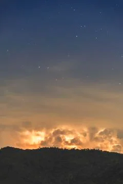 Thunderstorm Clouds with Lightning 库存照片