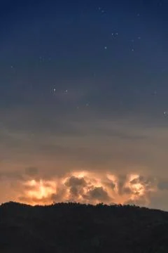 Thunderstorm Clouds with Lightning Фото