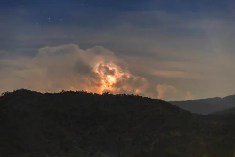 Thunderstorm Clouds with Lightning Stock Photos
