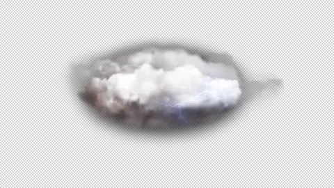 Thunderstorm Clouds Loop with Alpha Channel for Dramatic Sky Effects Stock Footage 333029798