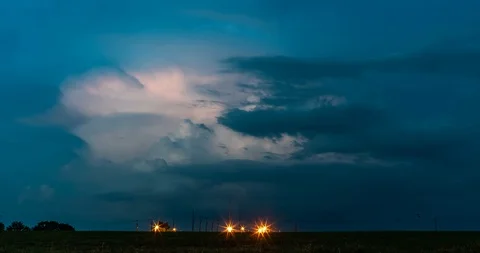 Thunderstorm Clouds makes the sky black Stock Footage 110816771