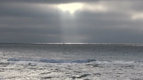 Thunderstorm clouds on the North Sea, evening mood Stock Footage 118466678