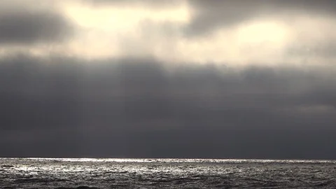 Thunderstorm clouds on the North Sea, evening mood Stock Footage 118466785