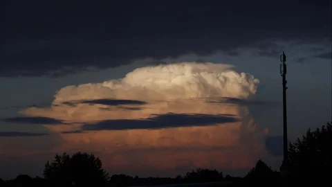 Thunderstorm Clouds Time Lapse Stock Footage 77078784