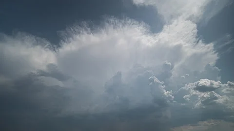 Thunderstorm cloudy skyline Video stock 167060762