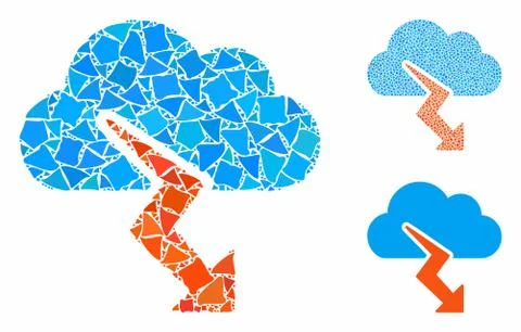 Thunderstorm Composition Icon of Tuberous Items Illustrazione stock