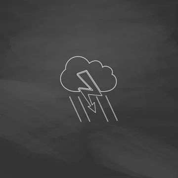 Thunderstorm computer symbol 스톡 일러스트