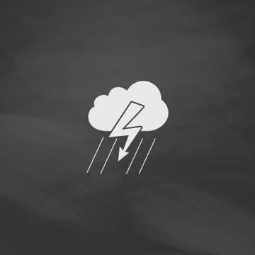Thunderstorm computer symbol Stock Illustration