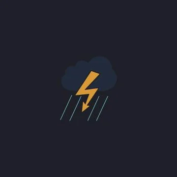 Thunderstorm computer symbol 스톡 일러스트