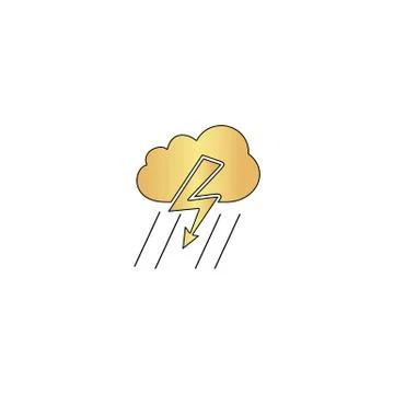 Thunderstorm computer symbol 스톡 일러스트