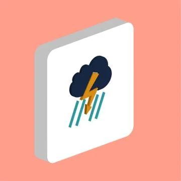 Thunderstorm computer symbol Illustrazione stock