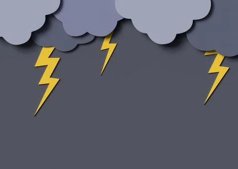 Thunderstorm concept with lightning Stock Photos