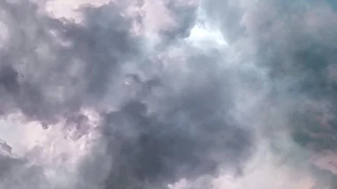 Thunderstorm in dark clouds Stock Footage 335583756