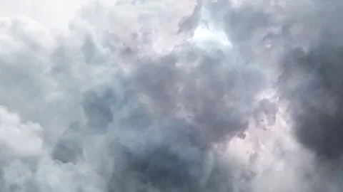 Thunderstorm in dark clouds Stock Footage 335619559
