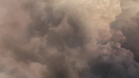 Thunderstorm in dark clouds Stock Footage 341398393