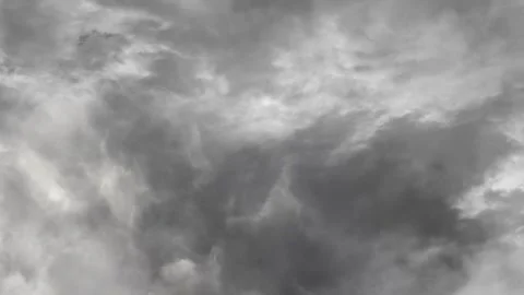 Thunderstorm in dark clouds Stock Footage 341398394