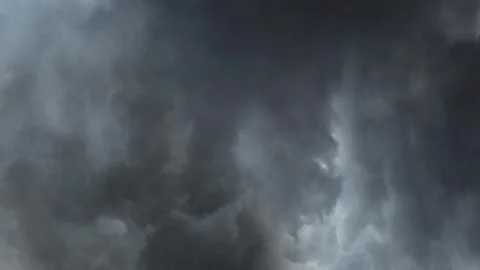 Thunderstorm in dark clouds Stock Footage 341398397