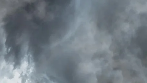 Thunderstorm in dark clouds Stock Footage 341398405