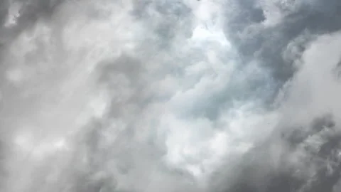 Thunderstorm in dark clouds Stock Footage 341841256